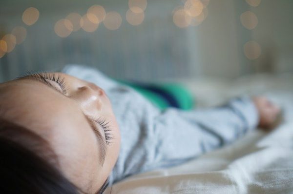 A toddler sleeping